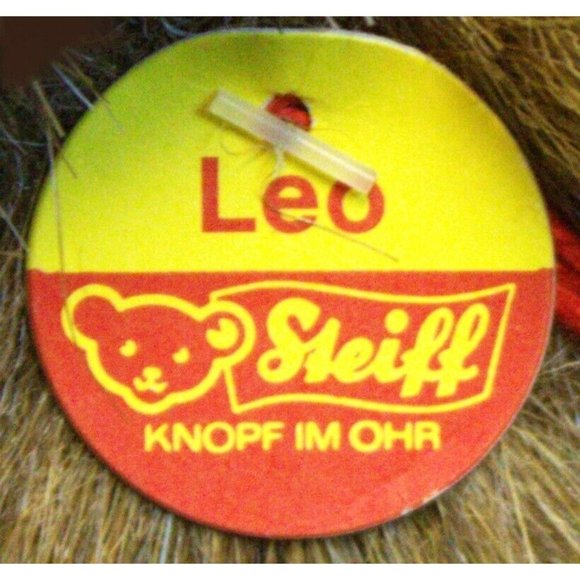 VTG NWT Steiff Leo Tan Brown Lion Plush Austria 5" Wipeable 1460/13 - Picture 3 of 16